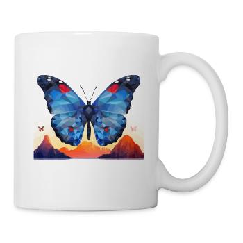 Morpho Papillon Bleu - Mug blanc - blanc - Droite