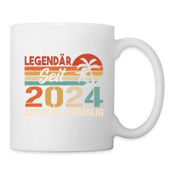 Original 2024 Jahrgang Vintage Geburtstag 2024 - Tasse - Weiß - Rechts