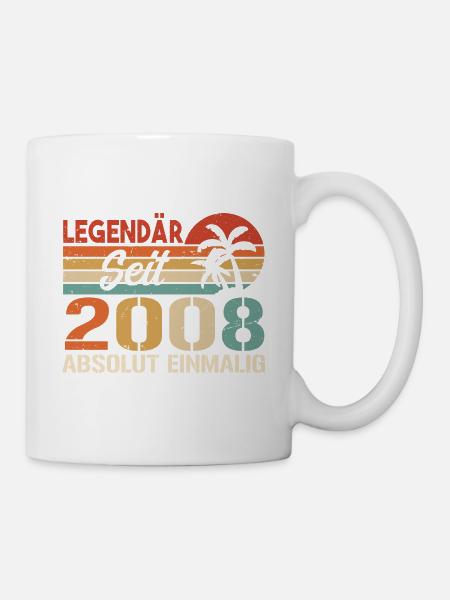 Original 2008 Jahrgang Vintage Geburtstag 2008 - Tasse - Weiß