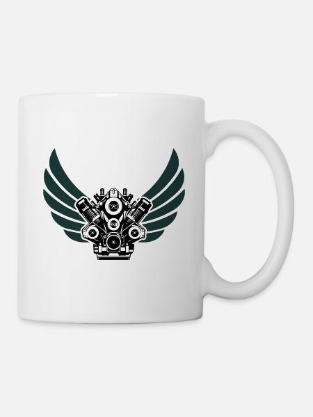 Engine with wings - Mug - white