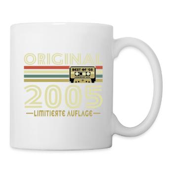 Original 2005 Jahrgang Vintage Geburtstag Retro - Tasse - Weiß - Rechts