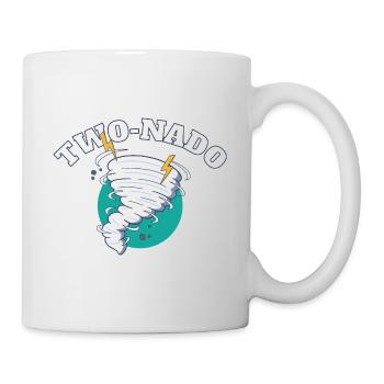Twonado Two Nado 2 ans 2nd anniversaire Tornade - Mug blanc - blanc - Droite