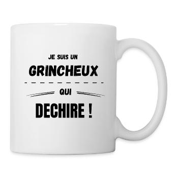 JE SUIS UN GRINCHEUX QUI DECHIRE -humour grincheux - Mug blanc - blanc - Droite