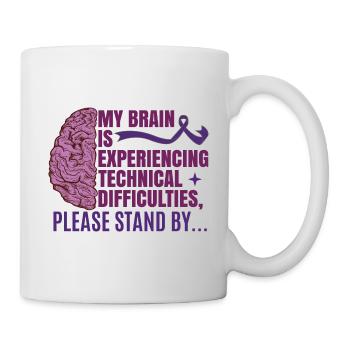 Epilepsie-Bewusstseinsmonat Bekleidung - Tasse - Weiß - Rechts