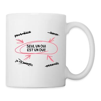 Nur ja heißt ja! §177 StGB Abs. 2 Sexualstrafrecht - Tasse - Weiß - Rechts