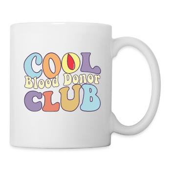 Cool Blood Donor Club Save Lives Blood Donation - Tasse - Weiß - Rechts