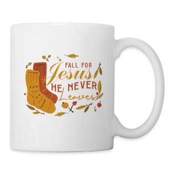 Fall for Jesus Religious Christian Believer Love - Tasse - Weiß - Rechts