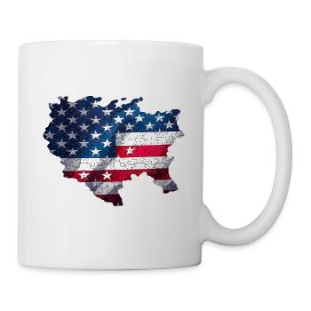 USA Karte Amerika Landkarte Puzzel für - Tasse - Weiß - Rechts