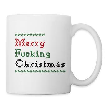 Merry Fucking Christmas - Tasse - Weiß - Rechts
