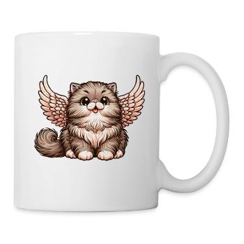 Persian Cat Angel Fluffy Fur - Mug - white - Right