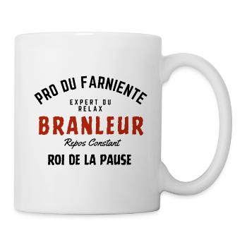 T-shirt, Sweat Du BRANLEUR - Mug blanc - blanc - Droite