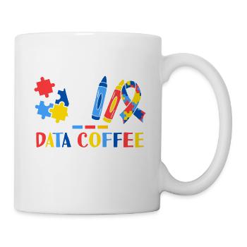 Data Coffee et Little Humans Thérapeute ABA - Mug blanc - blanc - Droite
