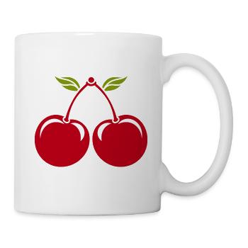 cerises - Mug blanc - blanc - Droite