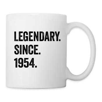 70. Geburtstag 70 Jahre Legendary Since 1954 - Tasse - Weiß - Rechts