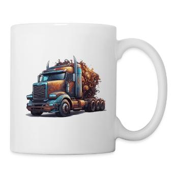 Truck / LKW / Lastfahrzeug / Fracht / Straße - Tasse - Weiß - Rechts