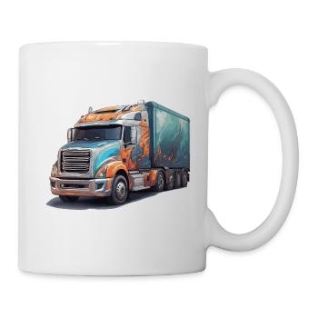 Truck / LKW / Lastfahrzeug / Fracht / Straße - Tasse - Weiß - Rechts
