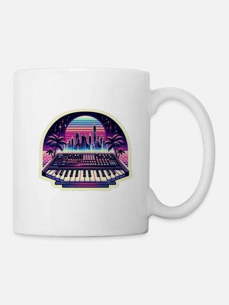 Synthétiseur City Sticker - Mug blanc - blanc