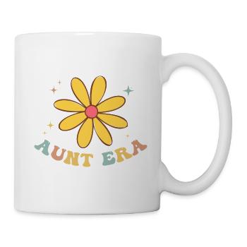 Retro Tante Groovy Baby Anzeige Tante - Tasse - Weiß - Rechts