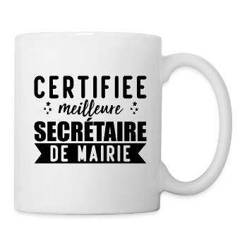 Secrétaire de mairie cadeau pour secrétaire - Mug blanc - blanc - Droite