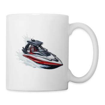 Bateau pirate / Bateau / Mer / Océan / Vagues - Mug blanc - blanc - Droite