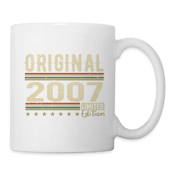 Original 2007 – Retro-Geburtstagsgeschenk 2007 - Tasse - Weiß - Rechts