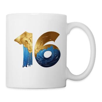 NR. 16 NUMMER 16 COOL 16. GEBURTSTAG - Tasse - Weiß - Rechts