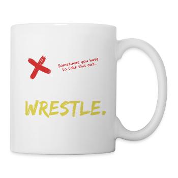 Eat Sleep Wrestle - Tasse - Weiß - Rechts