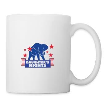 Votez comme les droits de votre fille - Mug blanc - blanc - Droite
