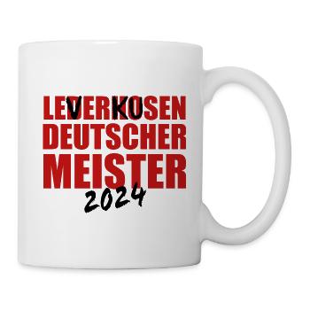 Leverkusen - Deutscher Meister 2024 - Tasse - Weiß - Rechts