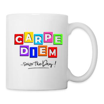 Carpediem comic book style - Mug - white - Right
