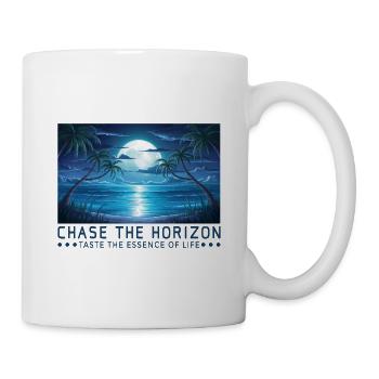 Chasing the horizon Saying Sayings Motto - Mug - white - Right
