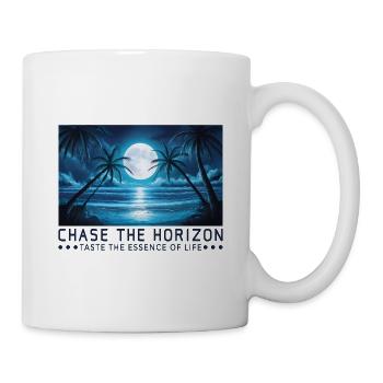Chasing the horizon Saying Sayings Motto - Mug - white - Right