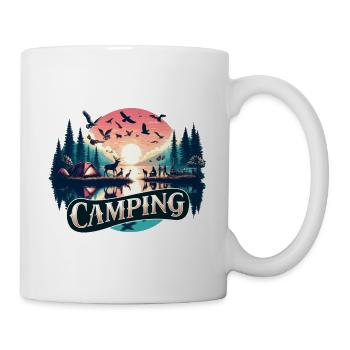 Camping in the great outdoors - Mug - white - Right