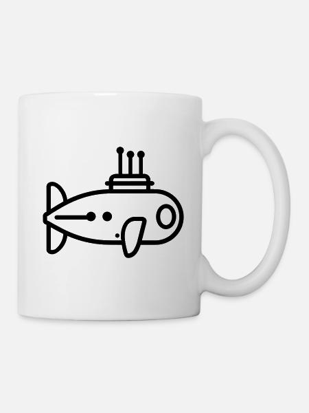 U-Boot-Boot - Tasse - Weiß