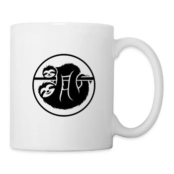 Cheerful sloths animal - Mug - white - Right