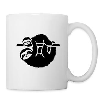 Cheerful sloths animal - Mug - white - Right
