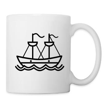 Piratenschiff - Tasse - Weiß - Rechts