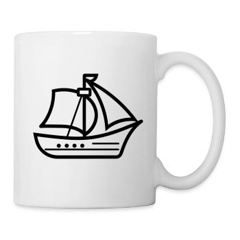 Piratenschiff - Tasse - Weiß - Rechts