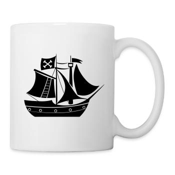 Piratenschiff - Tasse - Weiß - Rechts