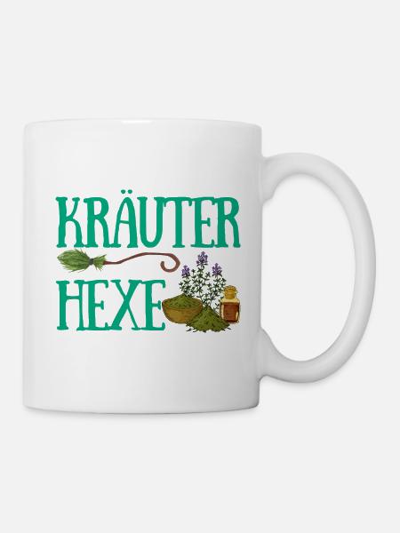 Kräuter Hexe Mystisches wild Kräuterdesign - Tasse - Weiß