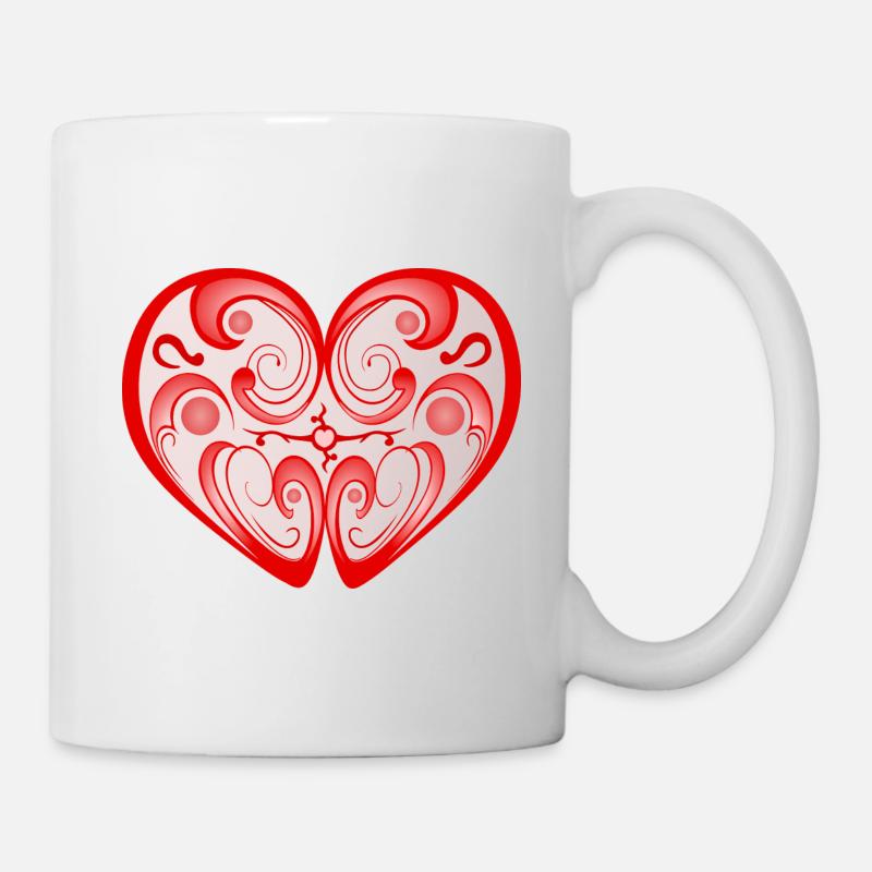 Cœur spiral (M) - Mug blanc - blanc