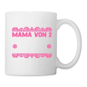 Maman de 2 enfants - Mug blanc - blanc - Droite