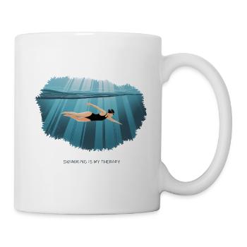 La natation est ma thérapie – Natation et relaxation - Mug blanc - blanc - Droite