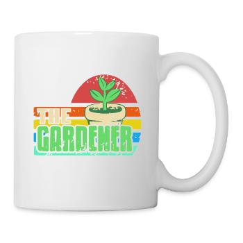 The Gardener Retro Grunge Plant Lover Aesthetic - Tasse - Weiß - Rechts