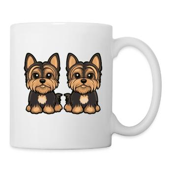 Yorkshire Terrier Chien Bande dessinée - Mug blanc - blanc - Droite