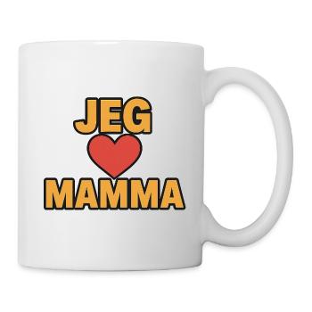 I Love Mom T-Shirt Design - Mug - white - Right