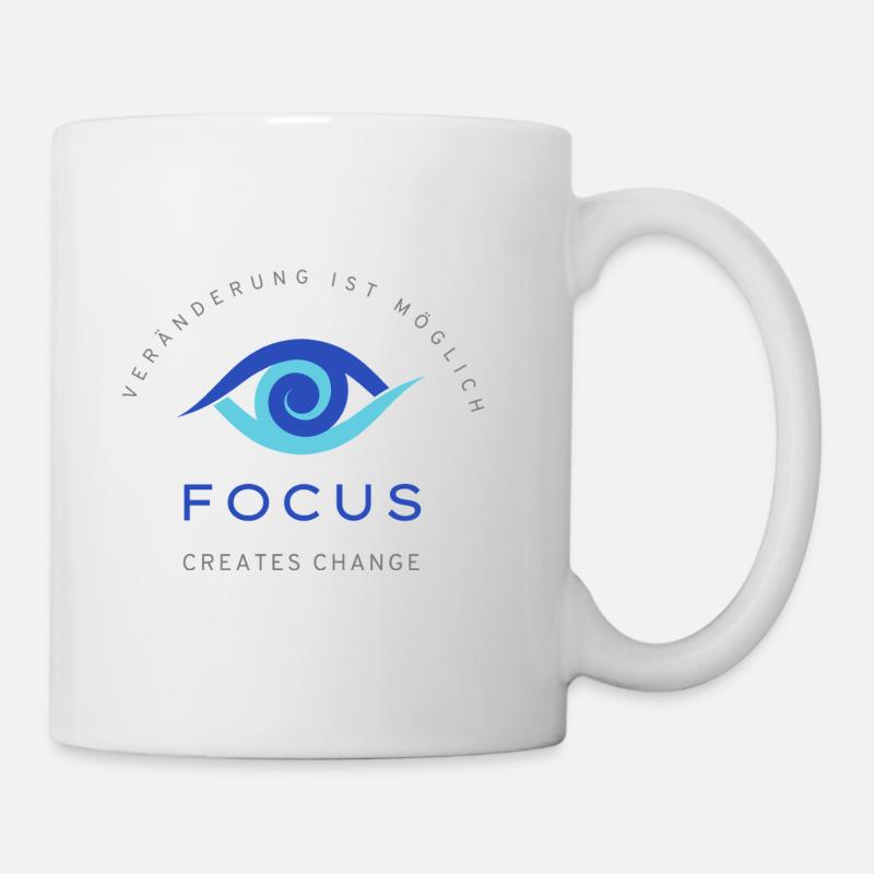Focus creates change - Tasse - Weiß