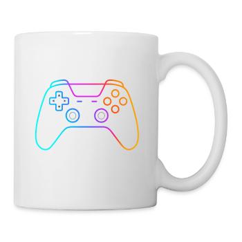 Neon Gamepad – Buntes Controller Motiv - Tasse - Weiß - Rechts