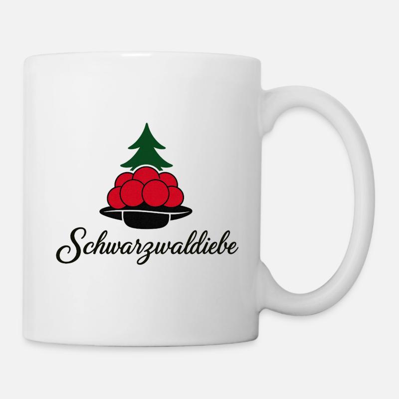 Forêt Noire Voleurs Baies Sauvages Arbre de Noël - Mug blanc - blanc