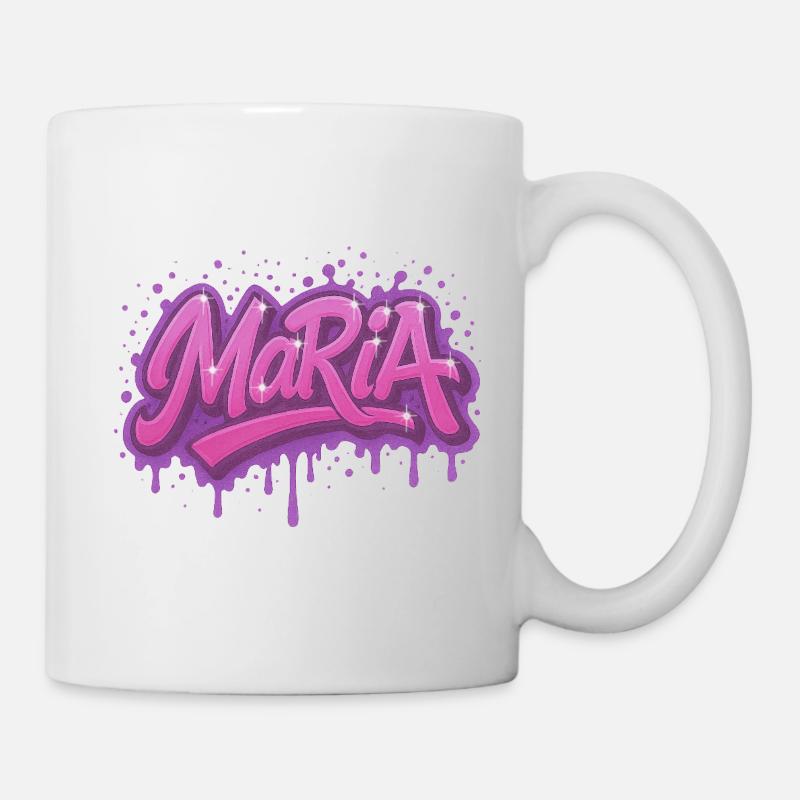 Graffiti Maria Prénom cadeau idéal imprimable sur - Mug blanc - blanc